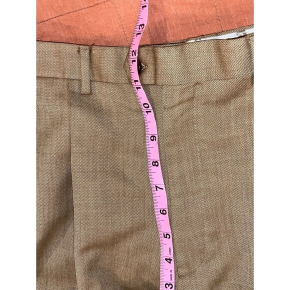 Lauren Ralph Lauren Brown  Outdoor Wool Pleated Dress Pants Men's Size 34 X 32 - Picture 6 of 8